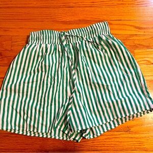 White green striped summer boxer shorts lala